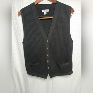 Bullock & Jones Vintage 100% Wool Button Down Vest. Men's M
